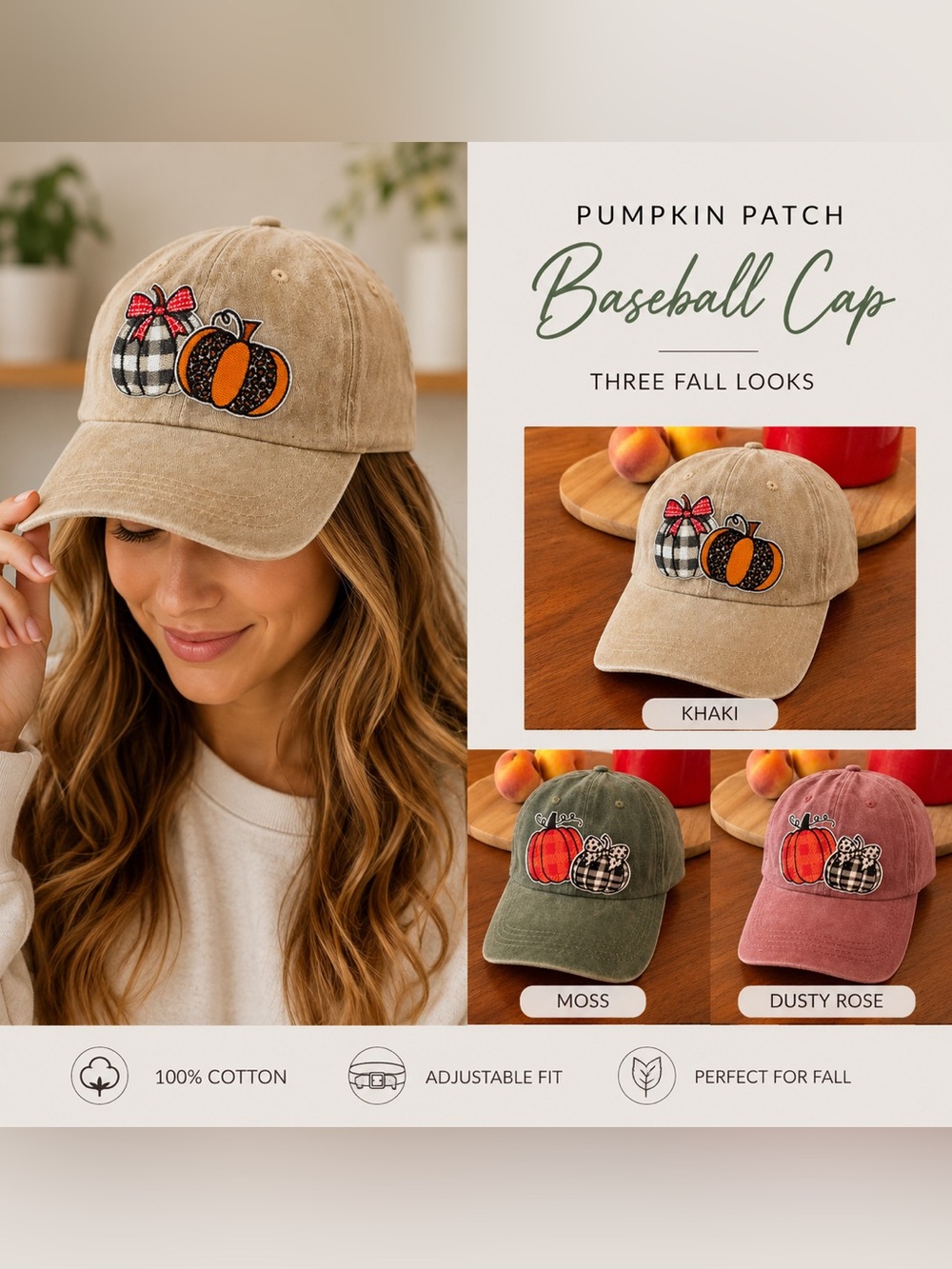 Pumpkin Patch adjustable hat